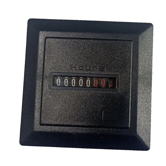 Square Digital Hour Meters — Black color, lcd display