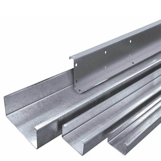Steel C Purlin — Polished, grey colour, thickness