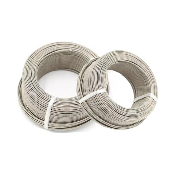 Silver Fiberglass Cable — Stranded nickel copper