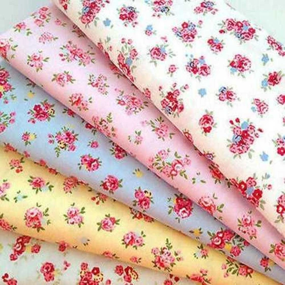 Cotton Printed Fabric — Smooth material, blue colour