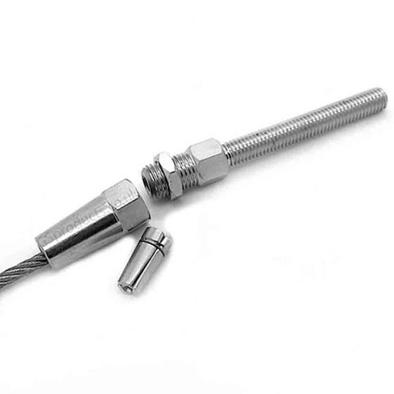 Rope Stud Ends — External installation, safety cable