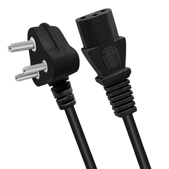 Power Cable Cords — Black colour, durable, pvc material
