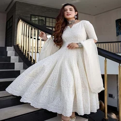 Chikan White Embroidery