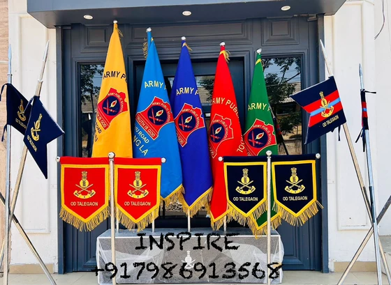Army School Flag — embroidered Velvet Flag