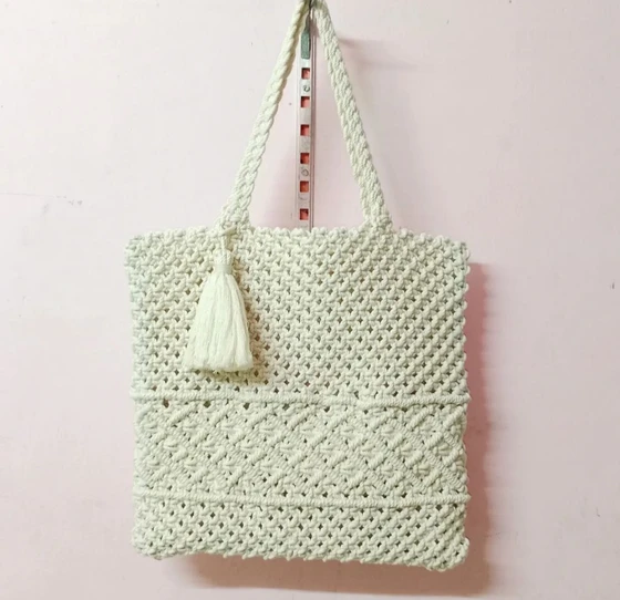 Macrame cotton bag — Handicraft bags