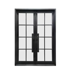 French Double Toughened Glass Door, Multi point locking