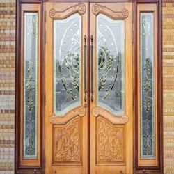 Pvc Glass Door, Textured surface treatment