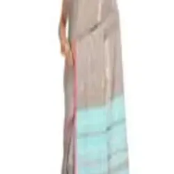 Chanderi handblock indigo silk cotton saree, Occasion Festive Wear