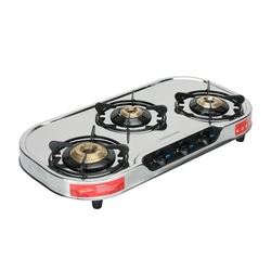 Three Burner Cook Stove, Anti skid rubber leg design