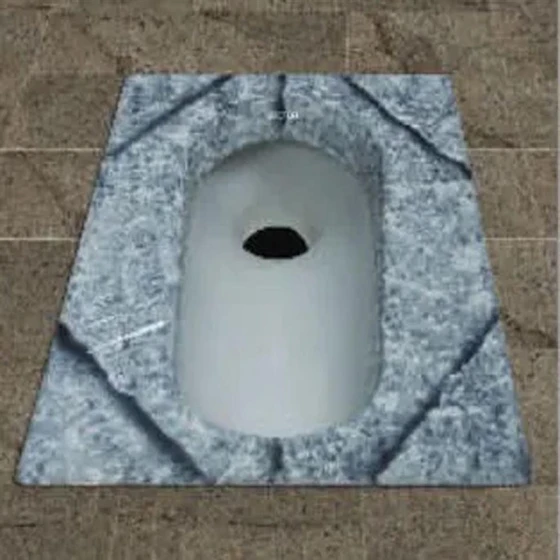 Marble Indian Toilet Seat, Plastic, 41 x 37 cm, white