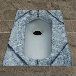 Marble Indian Toilet Seat, Plastic, 41 x 37 cm, white