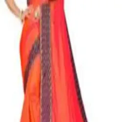 Printed Linen Saree, Work PRINTED
