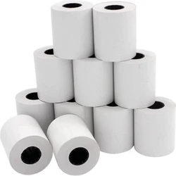 Mini Billing Roll, White, cream color smaller rolls