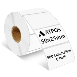 Thermal Label Paper, Medium size, white colour