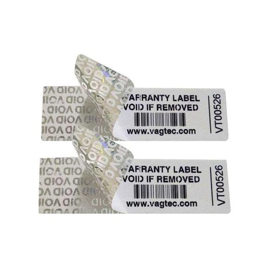 Warranty Barcode Labels, Moisture resistant, gloss finish
