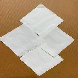 Plain Paper Napkin — White square shape
