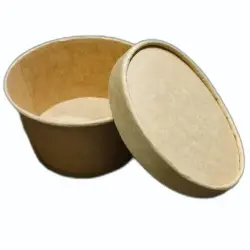Food Container with Lid, Color Brown