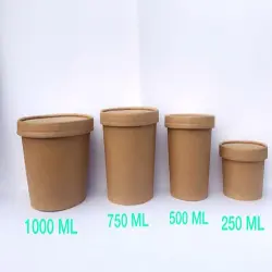 Pack Size 500 Pieces, Material Paper Food Container with Lid, Capacity of 150 ml, Brand Packwingz Packaging