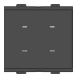 Lauritz Knudsen enconnect Wi-Fi Switch 2 Channel - Sparkle Black