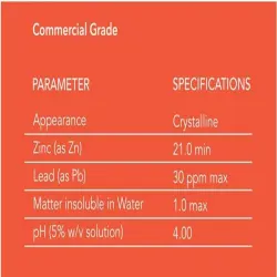 Zinc Sulphate Heptahydrate, Grade BP