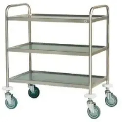 Surgical Instrument Trolley, Color silver