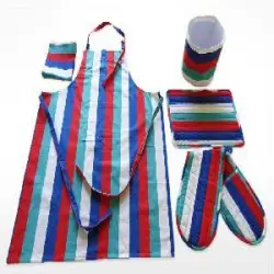 Checked Kitchen Aprons, Fabric Polyester