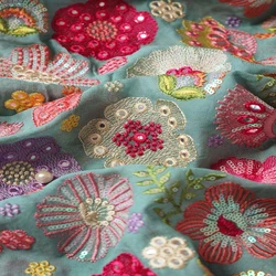 Embroidery Floral Fabric