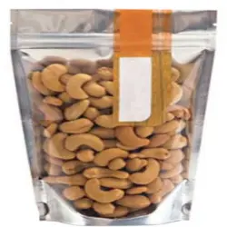 Black Zipper Stand Up Pouch, Material Laminated Plastic