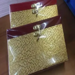 Decorative Shagun Gaddi Box, Design Floral Emblem