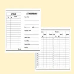 Attendance Card, Shape Rectangular