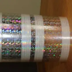 Metalized Silver Hologram, Color Green