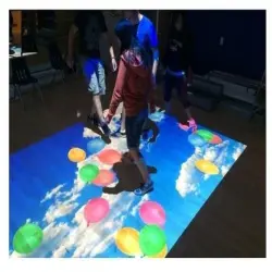 Interactive Floor Projection Display System, Color Green