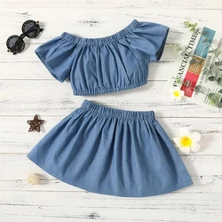 Girls Skirt Top Set