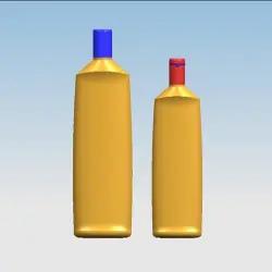 Shampoo Hair Oil Bottle with Flip Top Cap Silver Foiling, 200 ml, Cap Type flip top cap