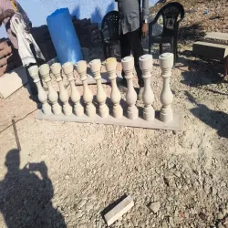 Carved Stone Pillars, Material Marble