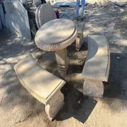 Table Bench Set, Pattern Plain