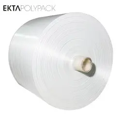 Without Laminated Milky White HDPE Woven Fabric Rolls, Color Blue and white
