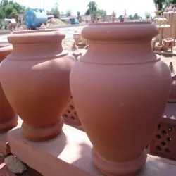 Pink Flower Pot, Material Sandstone