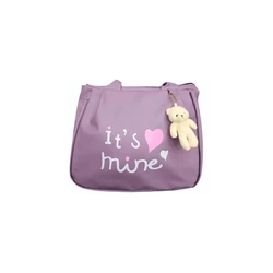 Casual Lavender Purse — PU leather zipper closure