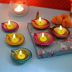 Multicolor Diwali Diya