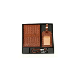 Leather Italian Gift Set — Square shapes multicolor