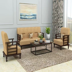 Wooden Living Room Sofa Set