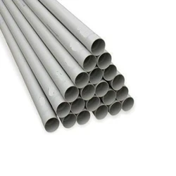 Rigid PVC Pipes — White color plumbing usage
