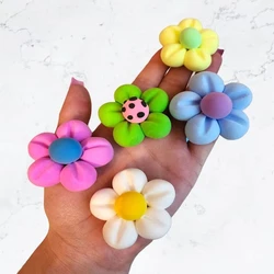 Decorative handmade clay flowers