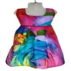 Baby Designer Frock, Color Green