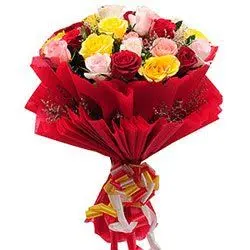 Decorative Flower Bouquet, Flower Type Fresh green and blue roses
