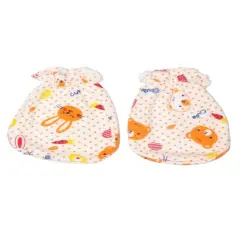 Newborn Baby Cap Booty Mitten Set, Pattern Printed