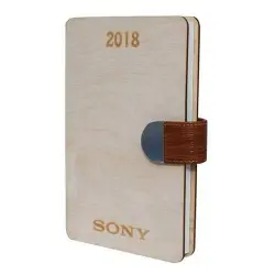 Cover Wooden Diary Pen, Binding Type Glue Bound