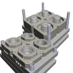 28 mm TST Plastic Cap Mould, Color Silver