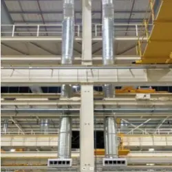 Pre Fabricated Duct, Color Silver